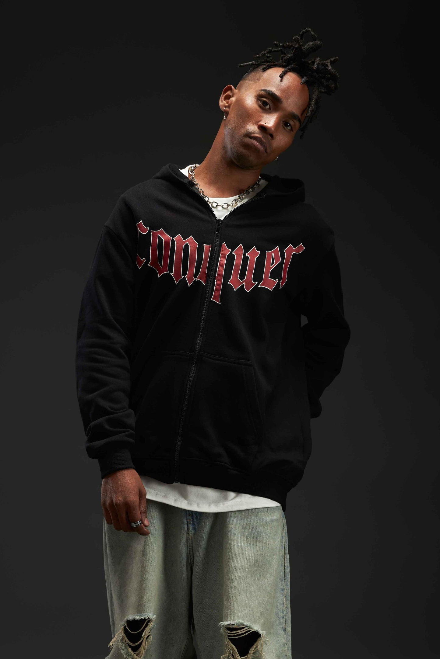 CONQUER REULAR FIT ZIPPER