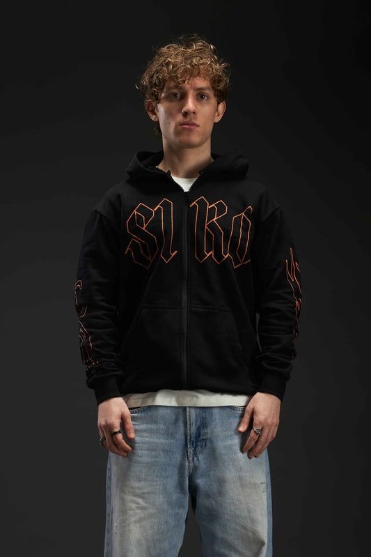 BLACK REGULAR FIT ZIPPER