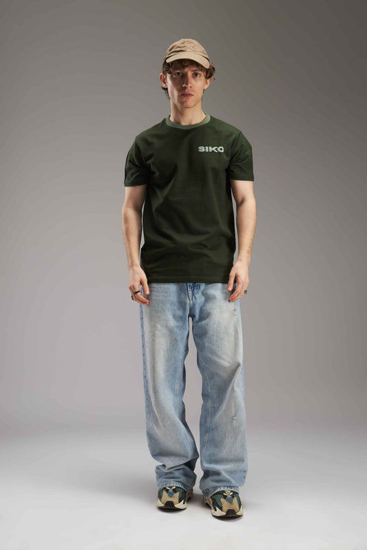 OLIVE GREEN BASIC REGULAR FIT TEE