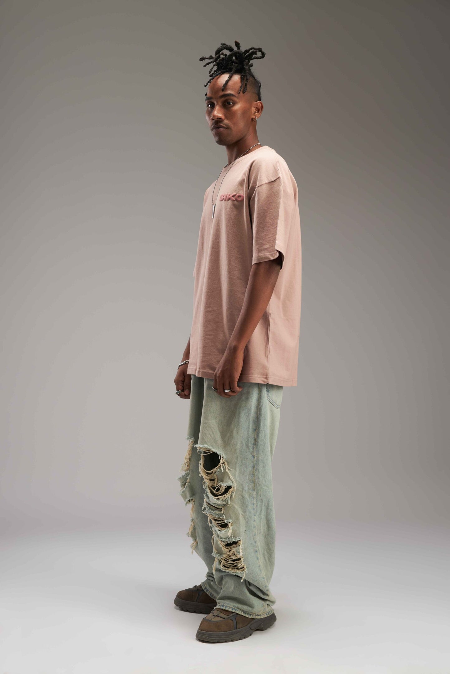 ONION PINK BASIC OVERSIZED TEE