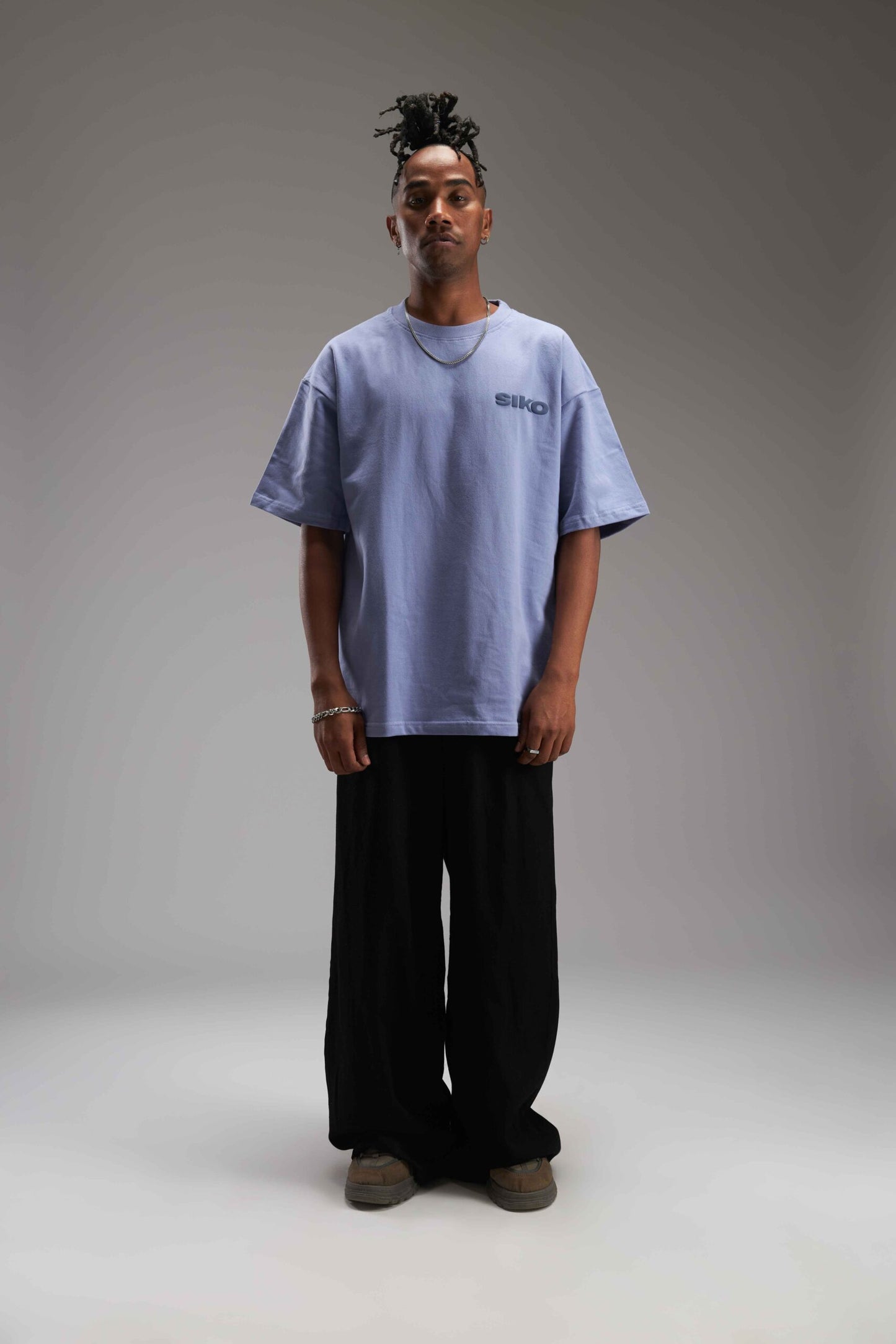 ICE BLUE BASIC OVERSIZED TEE