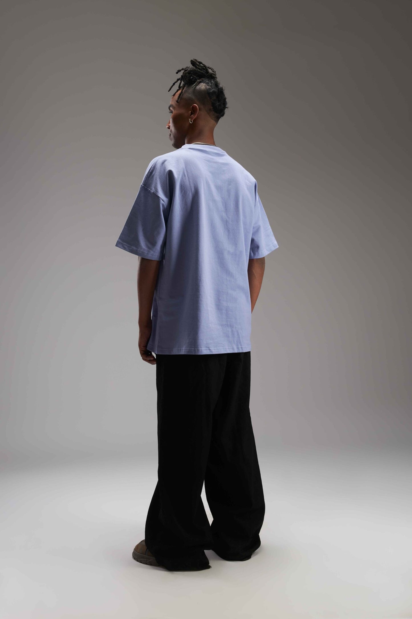 ICE BLUE BASIC OVERSIZED TEE