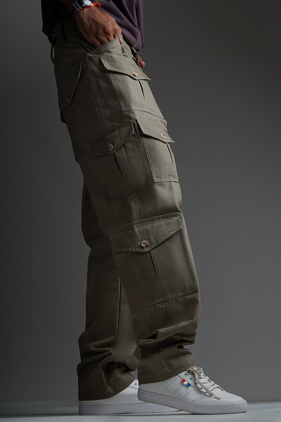 OLIVE GREEN CARGO PANTS